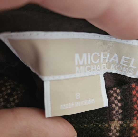 Michael kors wool plaid mini skirt - Picture 2 of 7